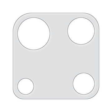4 Hole Round Charcuterie Board Handle Acrylic Router Template