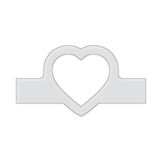 Modern Heart Charcuterie Board Handle Acrylic Router Template