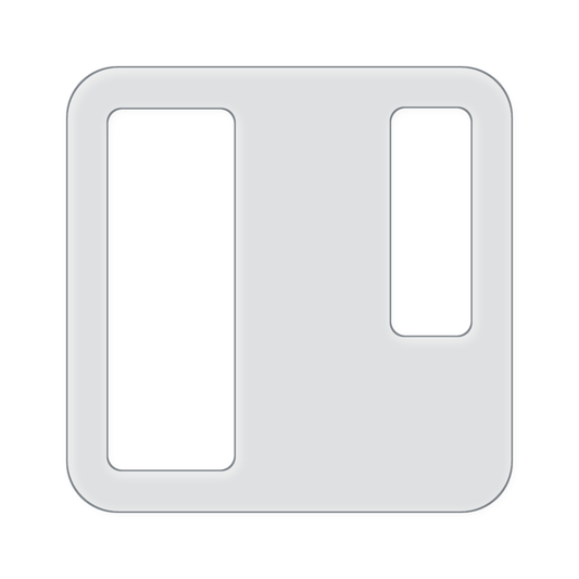 Double Rectangle Charcuterie Board Handle Acrylic Router Template