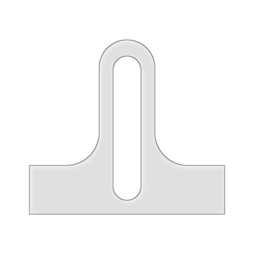 Long Oval Charcuterie Board Handle Acrylic Router Template