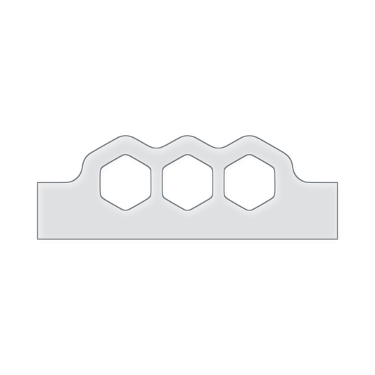 Honeycomb Grip Charcuterie Board Handle Router Template
