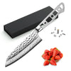 AUS-10 3 LAYERS FORGED 5.5-IN SMALL SANTOKU BLANK, HAMMERED SERIES, 40MM WIDE BLADE