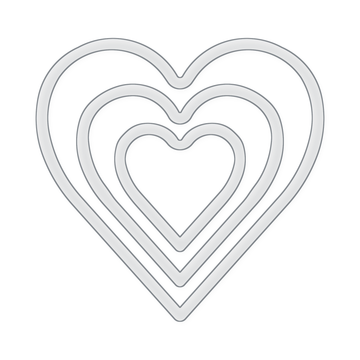 3 Hearts Nesting Trays Valet Tray Acrylic Router Template