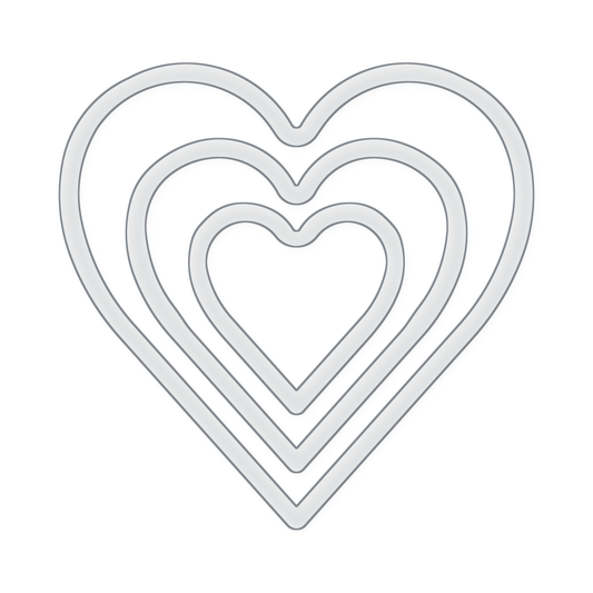 3 Hearts Nesting Trays Valet Tray Acrylic Router Template