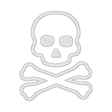 Skull + Cross Bones Tray Acrylic Router Template