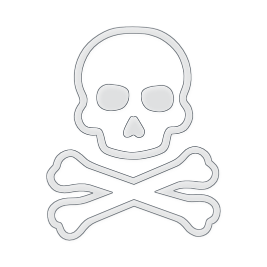 Skull + Cross Bones Tray Acrylic Router Template