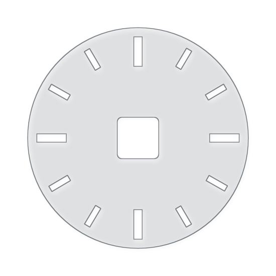 Square Clock Mechanism Router Template Clock Face Acrylic Router Templates – Bear Hollow Supply