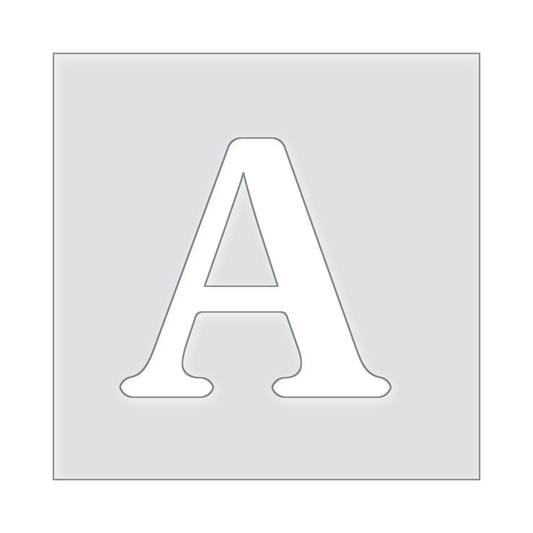 Large Letters A-Z Acrylic Router Templates