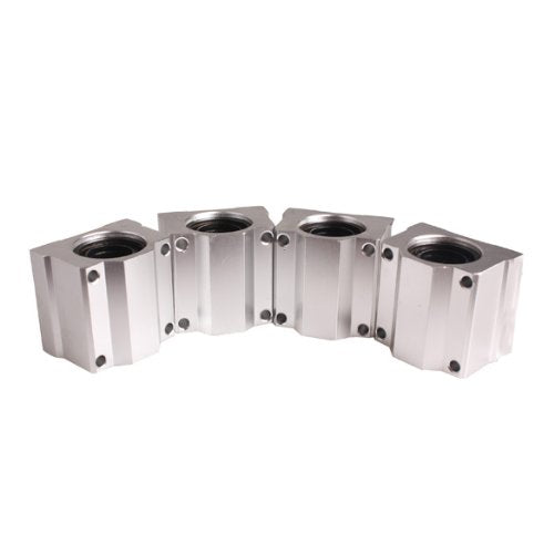 4 Pcs SC20UU 20mm Aluminum Linear Motion Ball Bearing Slide Bushing for CNC