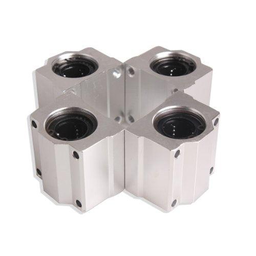 4 Pcs SC20UU 20mm Aluminum Linear Motion Ball Bearing Slide Bushing for CNC