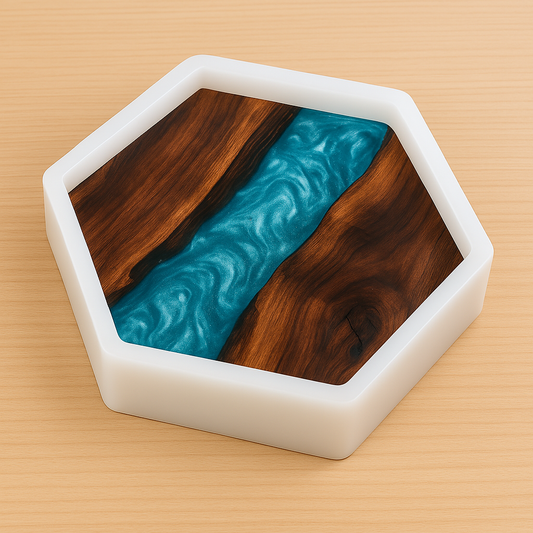 18"x12"x2" Hexagon Silicone Mold For Epoxy Resin