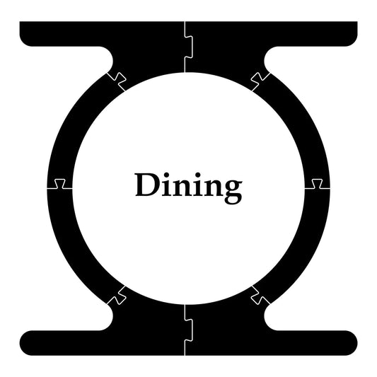 Modern "O" Shape Table Leg Router Templates