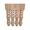 5" x 28.5" Chunky Farmhouse Table Legs, Oak, Unfinished, Set of 4