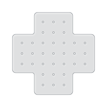 Cross Peg Solitaire Template + 32 Pegs Includes 1 Drill Bit Acrylic Router Template