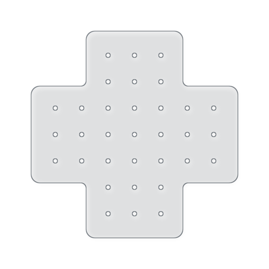Cross Peg Solitaire Template + 32 Pegs Includes 1 Drill Bit Acrylic Router Template