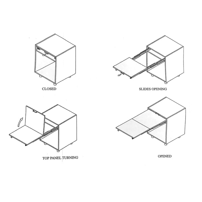 Long Console Extension Table Slides