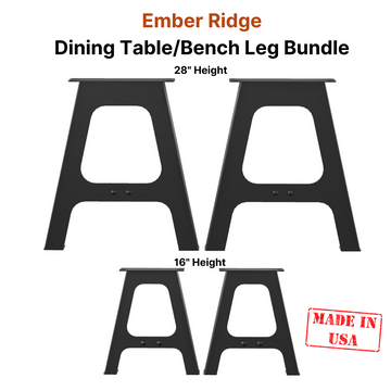Table Legs With Bench Legs Bundle (Ember Ridge)