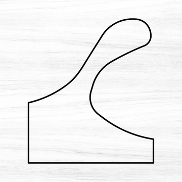 Tilted Charcuterie Board Handle Acrylic Router Template