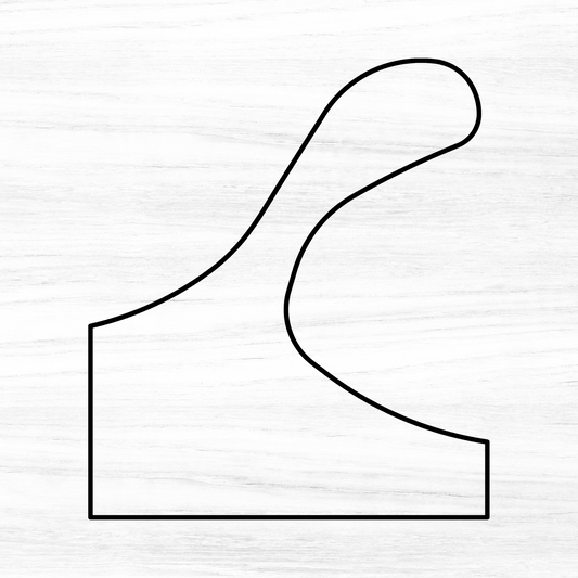 Tilted Charcuterie Board Handle Acrylic Router Template