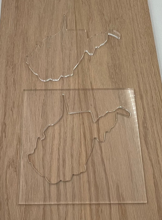 West Virginia Acrylic Router Template