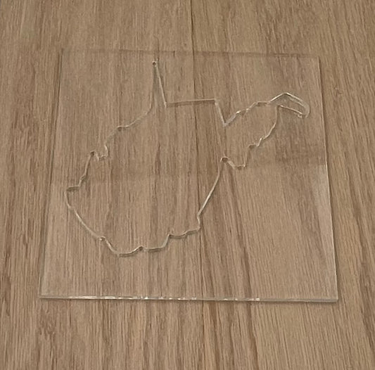 West Virginia Acrylic Router Template