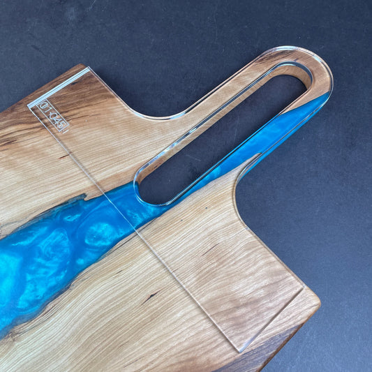 Long Oval Charcuterie Board Handle Acrylic Router Template