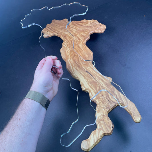 Italy Boot Serving Board Acrylic Router Template