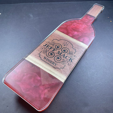 Wine Bottle Serving  Board Acrylic Router Template