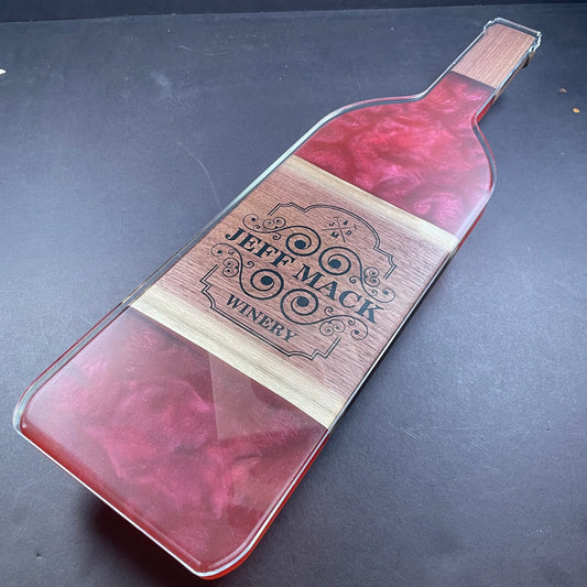 Wine Bottle Serving  Board Acrylic Router Template