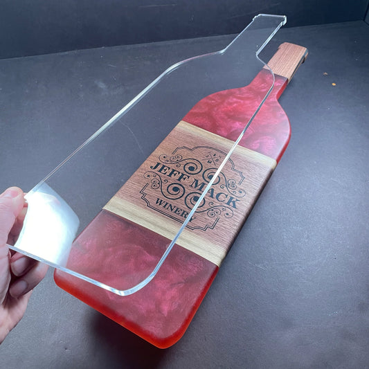 Wine Bottle Serving  Board Acrylic Router Template