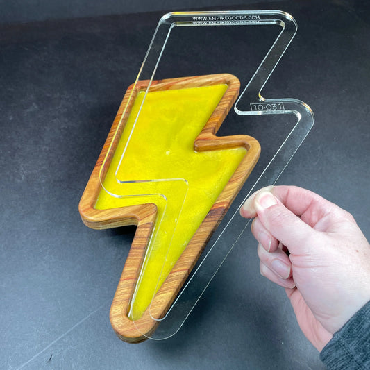Lightning Bolt Serving Tray Acrylic Router Template