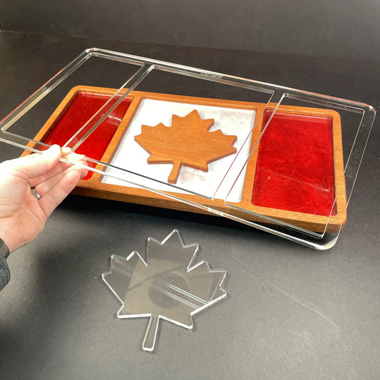 Canada Flag Tray Acrylic Router Template