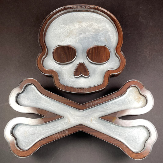 Skull + Cross Bones Tray Acrylic Router Template