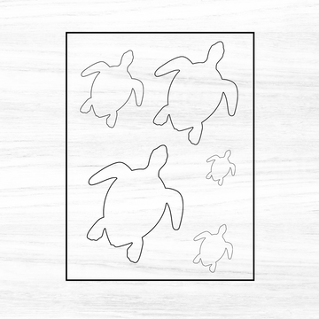 Sea Turtle Multi Size Acrylic Router Template