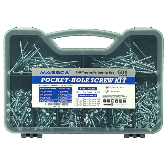 Massca Pro Aluminum Pocket Hole Jig System M1 | Bundle