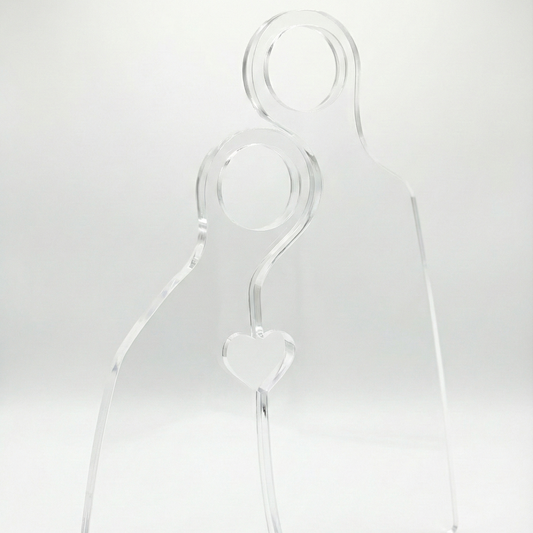 Nested Heart Charcuterie Board Handle Acrylic Router Template