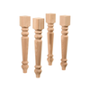 Chunky Farmhouse Wood Table Legs, Unfinished, Set of 4