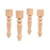 Chunky Farmhouse Wood Table Legs, Unfinished, Set of 4