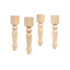 Chunky Farmhouse Wood Table Legs, Unfinished, Set of 4