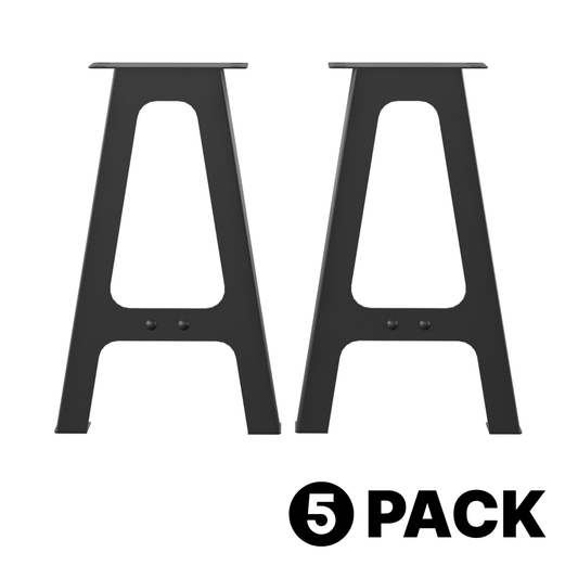 28" Narrow Metal Dining Table Height Legs (Ember Ridge), 5 Pack