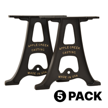 18" Cast Aluminum Table Legs (Lewis), 5 Pack