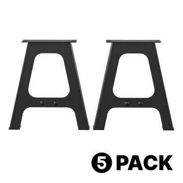 18" Metal Coffee Table/Bench Height Table Legs (Ember Ridge), 5 Pack