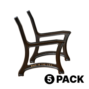 Cast Aluminum Park Bench Legs (Brunswick), 5 Pack
