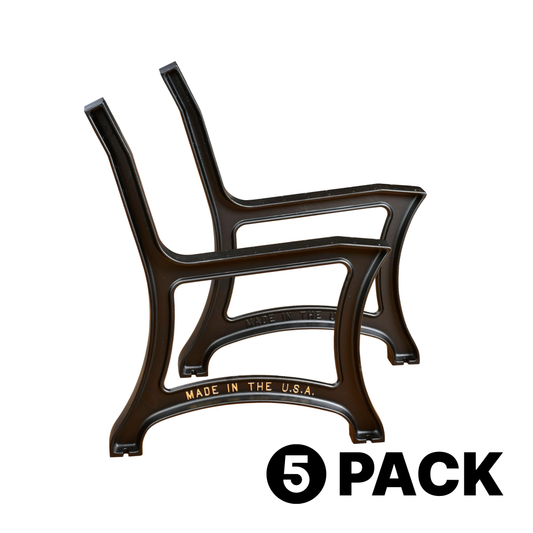 Cast Aluminum Park Bench Legs (Brunswick), 5 Pack
