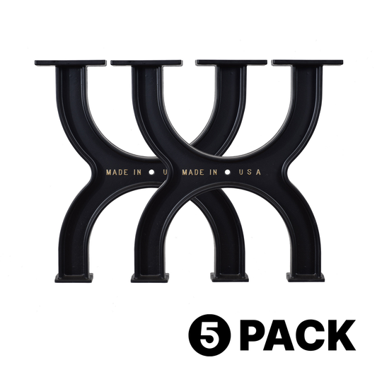 28" Cast Aluminum Table Legs (Dover), 5 Pack
