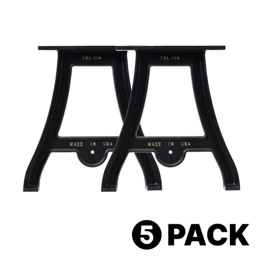18" Cast Aluminum Table Legs (Camden), 5 Pack