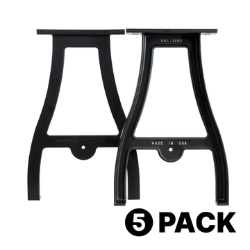 28" Narrow Cast Aluminum Table Legs (Camden), 5 Pack