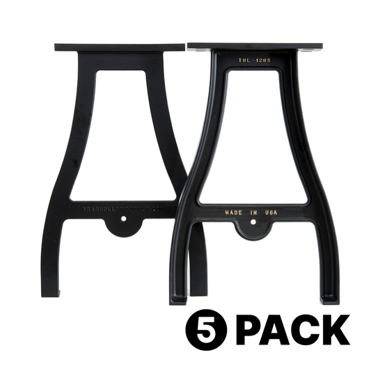 28" Narrow Cast Aluminum Table Legs (Camden), 5 Pack