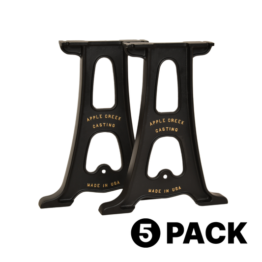 22" Cast Aluminum Table Legs (Lewis), 5 Pack