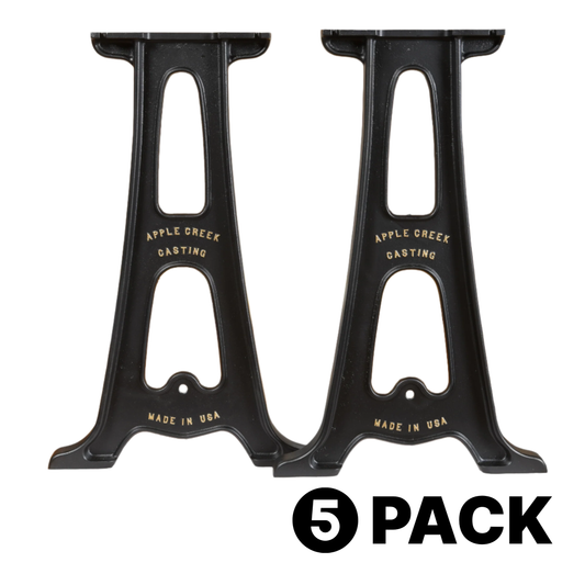 28" Cast Aluminum Console Table Legs (Lewis), 5 Pack
